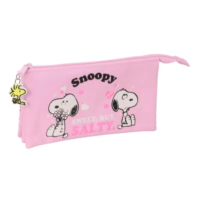 PORTATODO TRIPLE SNOOPY ROSA 812668744