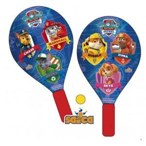 JUEGO RAQUETAS DE  MADERA PATRULLA 7459