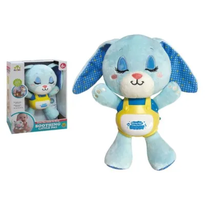 PELUCHE CONEJO AZUL LUZ Y SONIDO 25826
