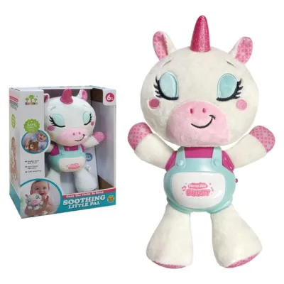 PELUCHE UNICORNIO ROSA LUZ Y SONIDO 25866