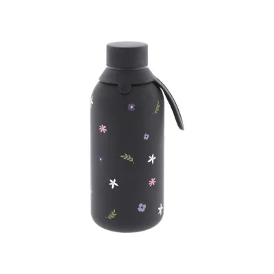 BOTELLA TERMICA FLORES NEGRA 500ML BTC2625NG