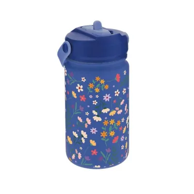 BOTELLA TERMICA FLORES AZUL 330ML BTI2624DB