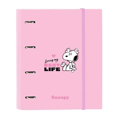 CARPLEBLOCK 4 ANILLAS SNOOPY ROSA  512668666