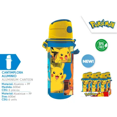 CANTIMPLORA ALUMINIO POKEMON 600ML PK00033
