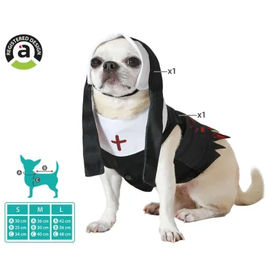 DISFRAZ MASCOTA MONJA T-M  80876