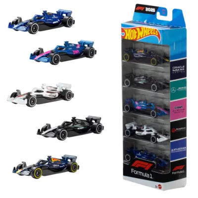 PACK 5 COCHES HOTWEELS F1 JLN11