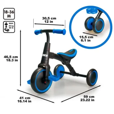 TRICICLO EVOLUTIVO TRIBIKE 2 EN 1 FEB18000