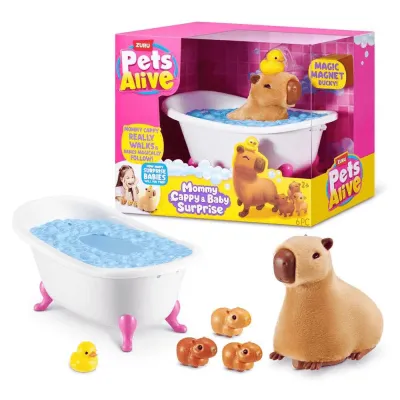 MAMA CAPIBARA Y SUS BEBES HORA DEL BAÑO 9574