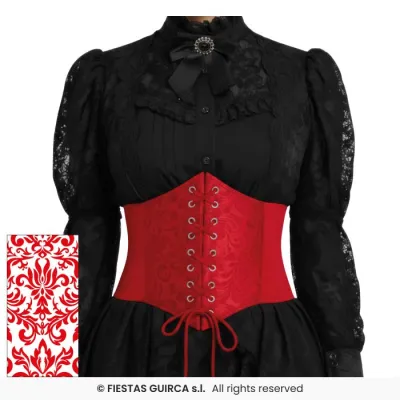 CORSET ADULTO ROJO BRILLANTE 29614