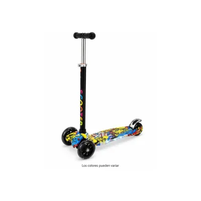 PATINETE 3 RUEDAS GRAFFITI CON LUZ 26050