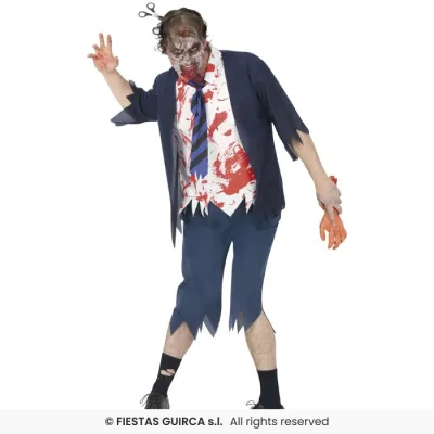 DISFRAZ ADULTO COLEGIAL ZOMBIE T-M-L 79119