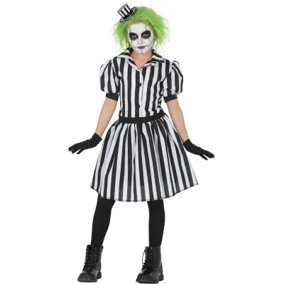 DISFRAZ NIÑA VESTIDO RAYAS T-7-9 82027