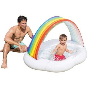 PISCINA REDONDA C/ TOLDO ARCOIRIS 142X119X84 57141