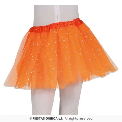 FALDA TUTU INFANTIL NARANJA BRILLO 17470