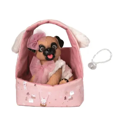 MUÑECO PERRITO CON PORTABEBE 23CM   2614