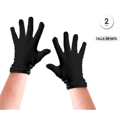 GUANTES CORTO INFANTIL NEGRO 18621