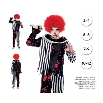 DISFRAZ PAYASO ASESINO T-3-4 22430