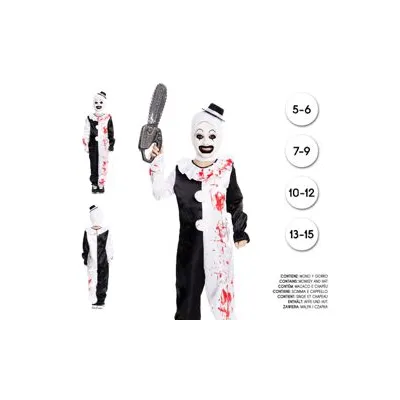 DISFRAZ PAYASO TERRORIFICO T-10-12 26176
