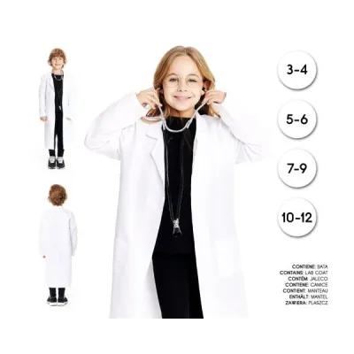 BATA BLANCA MEDICO T-10-12 30489