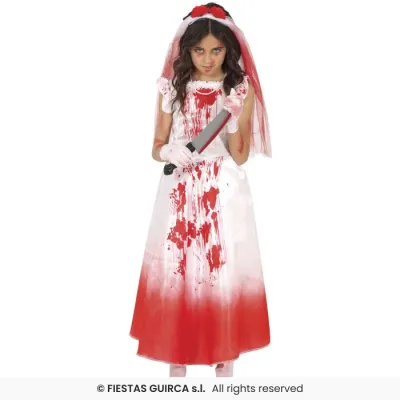 DISFRAZ NOVIA SANGRIENTA T-10-12 78678