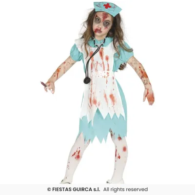 DISFRAZ ENFERMERA ZOMBIE T-10-12 87429