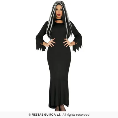DISFRAZ ADULTO MORTICIA T-L 80202