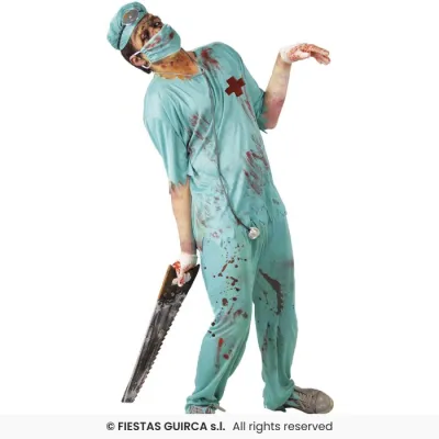 DISFRAZ ADULTO ENFERMERO ZOMBIE  T-M 84691