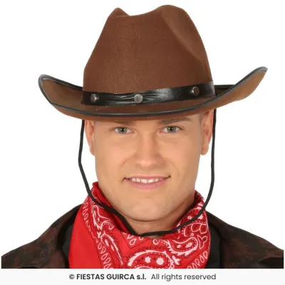 SOMBRERO VAQUERO MARRON ADULTO 13021