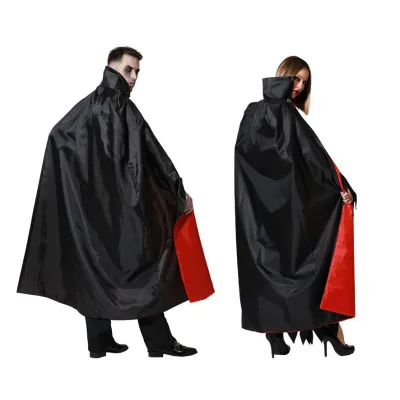 CAPA ADULTO VAMPIRO NEGRO-ROJO 143CM 98795
