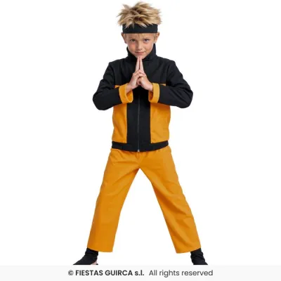 DISFRAZ NINJA NARANJA T-10-12 77895
