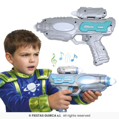 PISTOLA ESPACIAL CON LUZ Y SONIDO 25CM 27682
