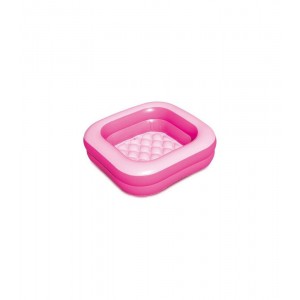 PISCINA CUADRADA ROSA PARA BEBE 86X86X25 65494