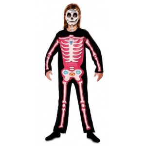 DISFRAZ  ESQUELETO ROSA T.7-9 706651-T02