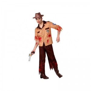 DISFRAZ ADULTO POLICIA ZOMBIE T-M  14906