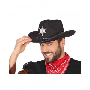 SOMBRERO ADULTO SHERIFF NEGRO 59017