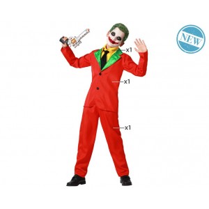 DISFRAZ PAYASO HALLOWEEN ROJO 7-9 74403