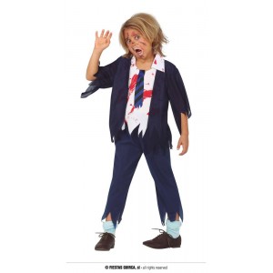 DISFRAZ COLEGIAL ZOMBIE T- 7 9 AÑOS 77144