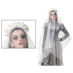 DIADEMA NOVIA CON VELO 66541