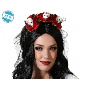DIADEMA CALAVERAS CATRINA HALLOWEEN 74722