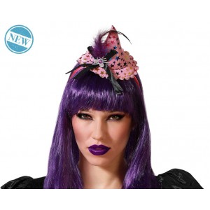 DIADEMA DE BRUJA ROSA 74758