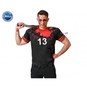 DISFRAZ JUGADOR RUGBY SANGRIENTO M-L 71445