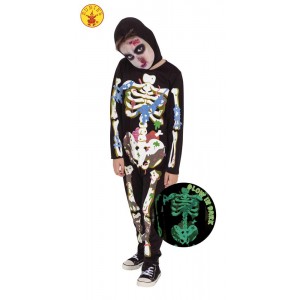DISFRAZ ZOMBIE SKELETON GLOW IN DARK INF S8633-TW