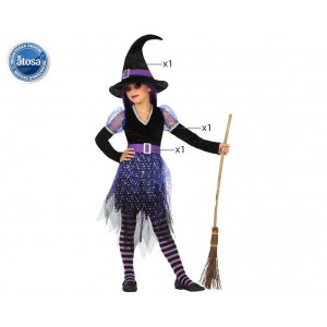 DISFRAZ BRUJA LILA T-10-12 55601