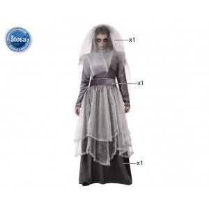 DISFRAZ NOVIA GRIS T-M-L 65934