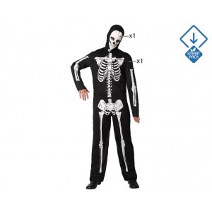 DISFRAZ ADULTO ESQUELETO T-XS-S 67082