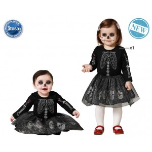 DISFRAZ VESTIDO CATRINA NEGRO T-+24MESES 74306