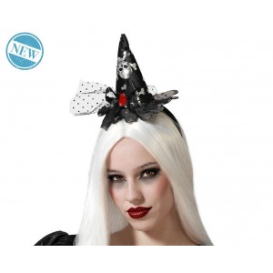 DIADEMA BRUJA NEGRO Y PLATA 74548