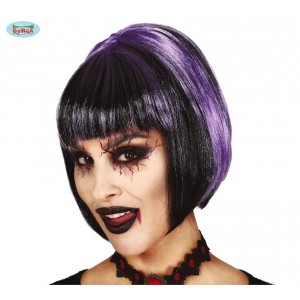 PELUCA MELENA MECHAS LILAS 4290