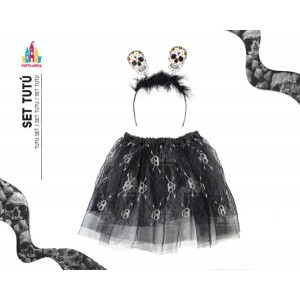 SET TUTU Y DIADEMA CALAVERA 71225